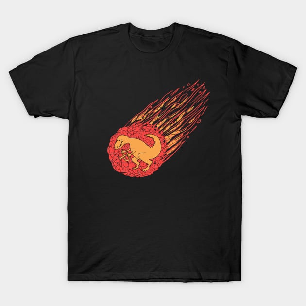 ASTEROID AND DINOSAUR T-Shirt by gotoup